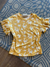 Youth Mustard Floral Top